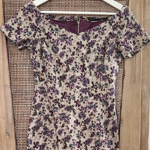 Zara purple dress flower printed size Small - Picture 6 of 9